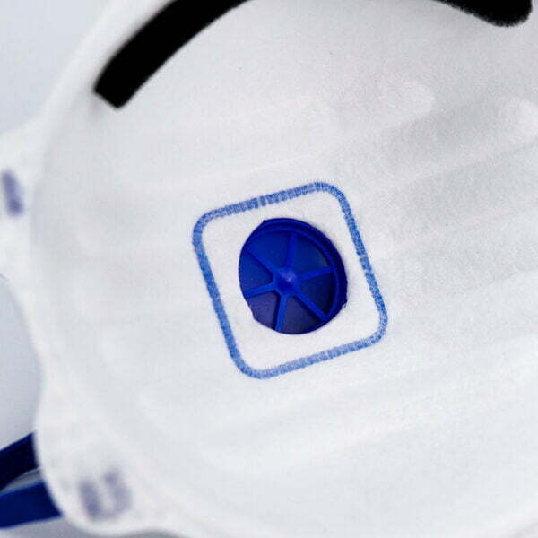 Backside of FFP2 NR（N95）Respirator Cup Mask with Valve
