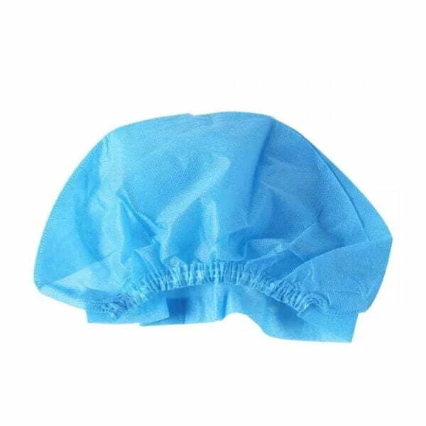 Disposable-Doctor-Cap-With-Back-Elastic Blue