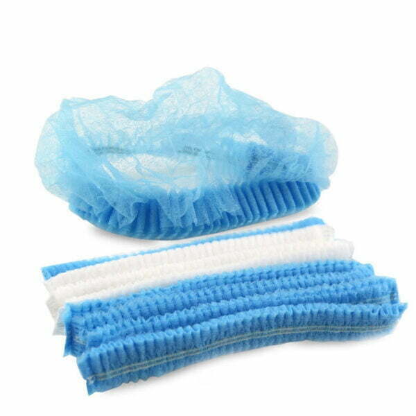 Bonnet bleu non tissé jetable Mob Cap Clip Bonnet Hairnet