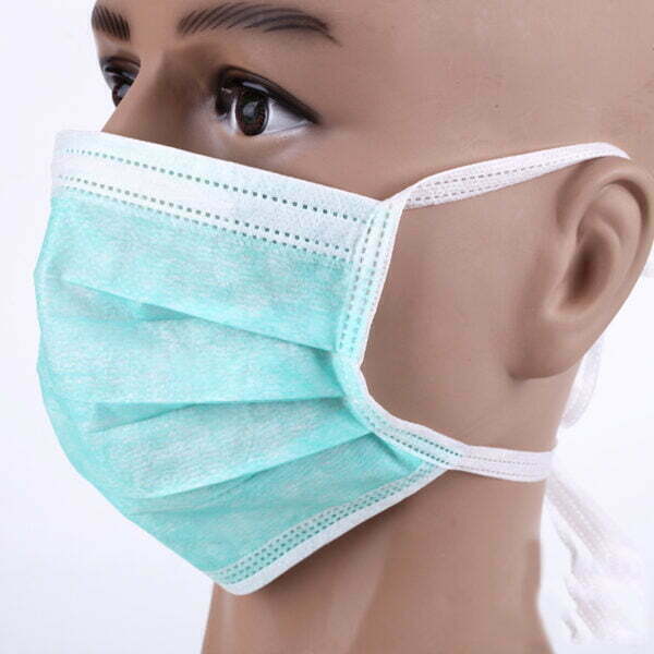 Disposable-nonwoven-surgical-face-mask-with-tie