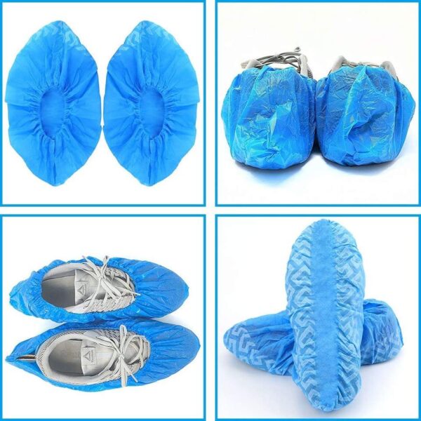 Blue Disposable Non Woven Shoe Cover Anti-Slip
