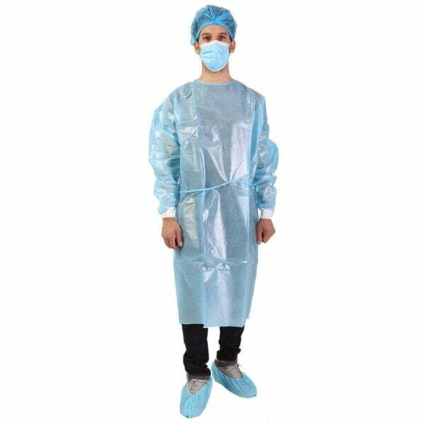 Blue PP+PE Disposable Isolation Gown