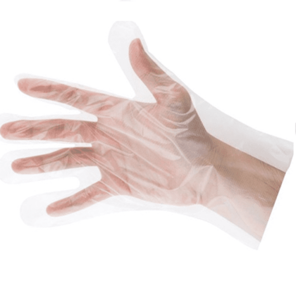 Clear Disposable CPE glove Plastic exam glove