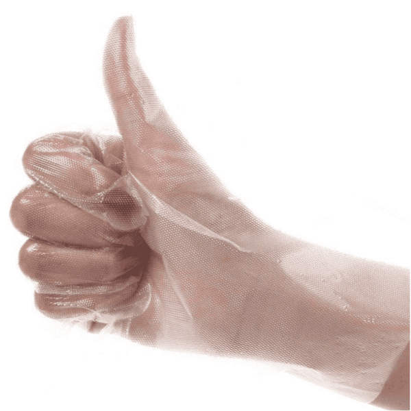 Transparent Gant CPE à usage unique Gant en plastique