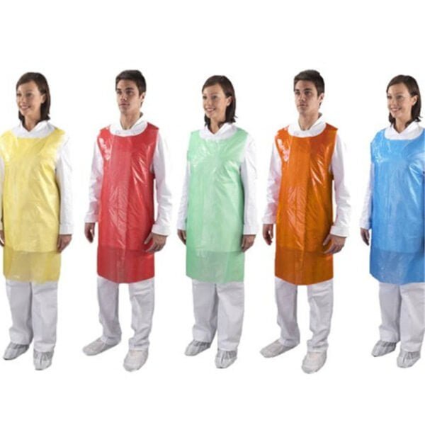 Disposable LDPE Apron in VARIOUS COLOR