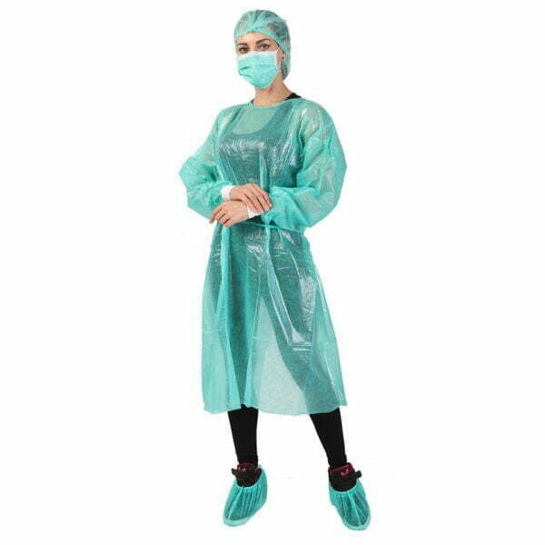 Green PP+PE Disposable Isolation Gown