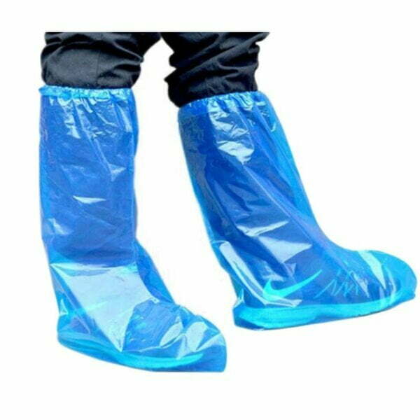blue disposable plastic boot cover 40x50cm